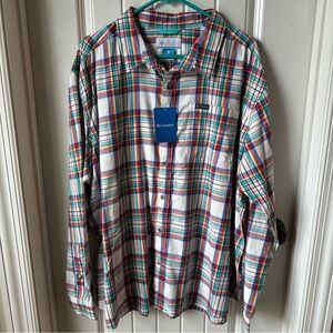 Columbia Men's Vapor Ridge Long Sleeve Shirt - Bright Aqua size XXL